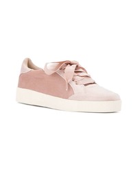 Sneakers basse in pelle scamosciata rosa di Senso