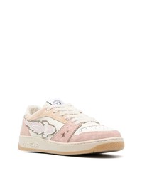 Sneakers basse in pelle scamosciata rosa di Enterprise Japan