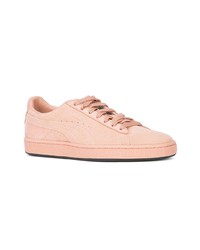 Sneakers basse in pelle scamosciata rosa di Puma