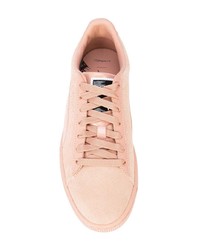 Sneakers basse in pelle scamosciata rosa di Puma