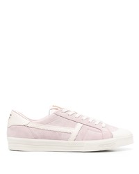 Sneakers basse in pelle scamosciata rosa di Tom Ford