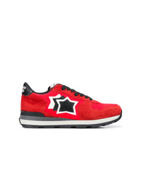 Sneakers basse in pelle scamosciata rosse di atlantic stars