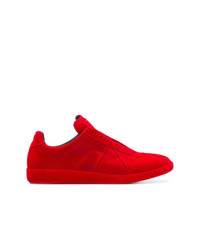 Sneakers basse in pelle scamosciata rosse di Maison Margiela
