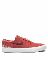 Sneakers basse in pelle scamosciata rosse di Nike