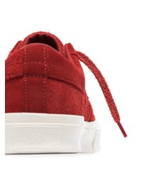 Sneakers basse in pelle scamosciata rosse di Converse