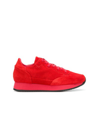 Sneakers basse in pelle scamosciata rosse di Philippe Model