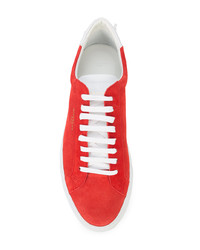 Sneakers basse in pelle scamosciata rosse di Givenchy