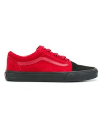 Sneakers basse in pelle scamosciata rosse di Vans