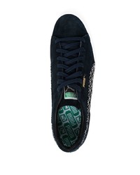 Sneakers basse in pelle scamosciata stampate blu scuro di Puma