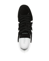 Sneakers basse in pelle scamosciata stampate nere e bianche di Premiata