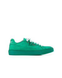 Sneakers basse in pelle scamosciata verde menta di Philipp Plein