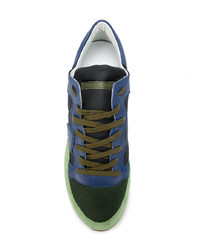 Sneakers basse in pelle scamosciata verde menta di Philippe Model
