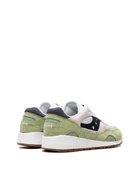 Sneakers basse in pelle scamosciata verde oliva di Saucony