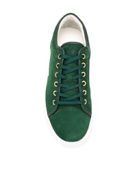 Sneakers basse in pelle scamosciata verde scuro di Etq.