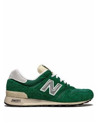 Sneakers basse in pelle scamosciata verde scuro di New Balance