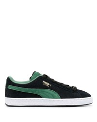 Sneakers basse in pelle scamosciata verde scuro di Puma
