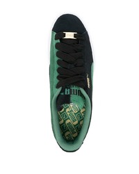 Sneakers basse in pelle scamosciata verde scuro di Puma