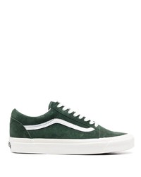 Sneakers basse in pelle scamosciata verde scuro di Vans