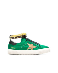 Sneakers basse in pelle scamosciata verdi di Golden Goose Deluxe Brand
