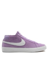 Sneakers basse in pelle scamosciata viola chiaro di Nike