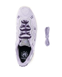 Sneakers basse in pelle scamosciata viola chiaro di Converse
