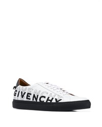 Sneakers basse in pelle stampate bianche e nere di Givenchy
