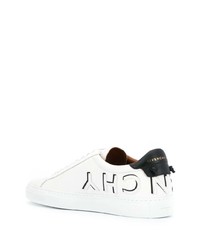 Sneakers basse in pelle stampate bianche e nere di Givenchy