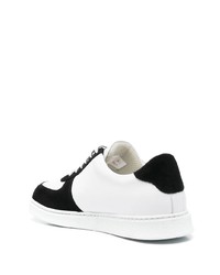 Sneakers basse in pelle stampate bianche e nere di Etro