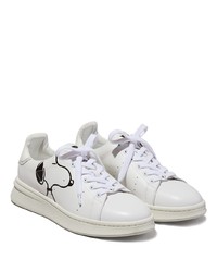 Sneakers basse in pelle stampate bianche e nere di Marc Jacobs