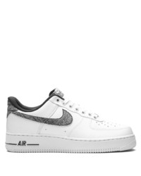 Sneakers basse in pelle stampate bianche e nere di Nike