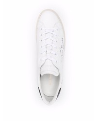 Sneakers basse in pelle stampate bianche e nere di Paul Smith