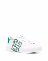 Sneakers basse in pelle stampate bianche di Givenchy