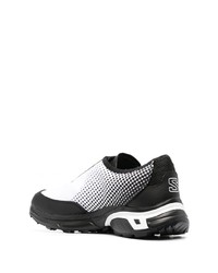 Sneakers basse in pelle stampate bianche di Comme des Garcons