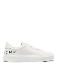 Sneakers basse in pelle stampate bianche di Givenchy