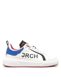 Sneakers basse in pelle stampate bianche di John Richmond
