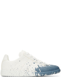 Sneakers basse in pelle stampate bianche di Maison Margiela
