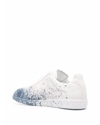 Sneakers basse in pelle stampate bianche di Maison Margiela