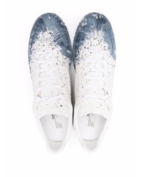 Sneakers basse in pelle stampate bianche di Maison Margiela
