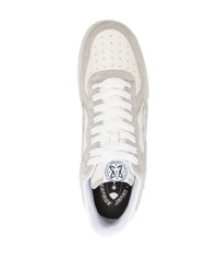 Sneakers basse in pelle stampate bianche di Enterprise Japan