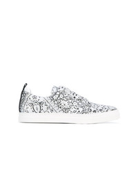 Sneakers basse in pelle stampate bianche di Pierre Hardy