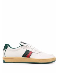 Sneakers basse in pelle stampate bianche di PS Paul Smith