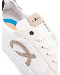 Sneakers basse in pelle stampate bianche di LOCI