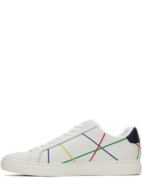 Sneakers basse in pelle stampate bianche di Ps By Paul Smith