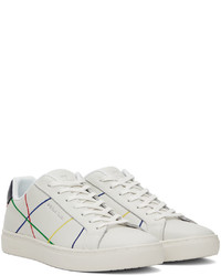 Sneakers basse in pelle stampate bianche di Ps By Paul Smith