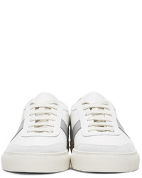 Sneakers basse in pelle stampate bianche di Axel Arigato