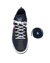 Sneakers basse in pelle stampate blu scuro di Polo Ralph Lauren