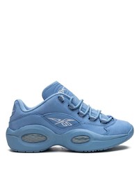 Sneakers basse in pelle stampate blu di Reebok