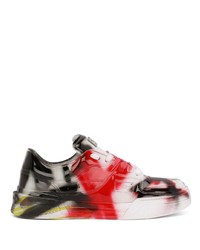 Sneakers basse in pelle stampate multicolori di Dolce & Gabbana