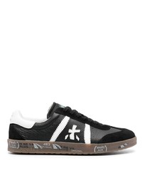 Sneakers basse in pelle stampate nere e bianche di Premiata
