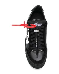 Sneakers basse in pelle stampate nere e bianche di Off-White